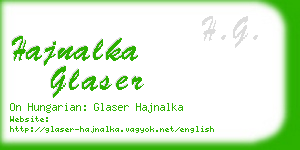 hajnalka glaser business card